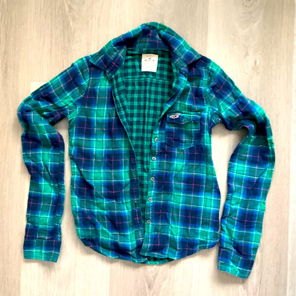 Hollister Button-down Plaid Shirt